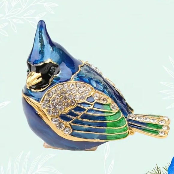 BLUE BIRD TCHATCHKE TRINKET HIDE AWAY - Picture 3 of 3